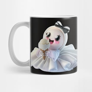 Cute ghost princess eating icecream Mug